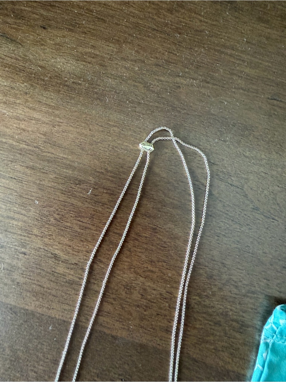 Kendra Scott Blue Turquoise Pendant Necklace with Silver Chain - Picture 3 of 4